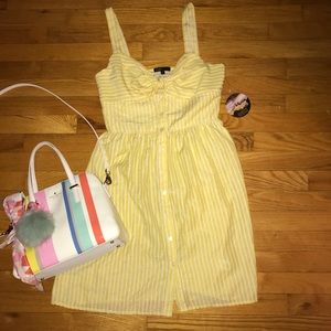 Yellow Keyhole Dress